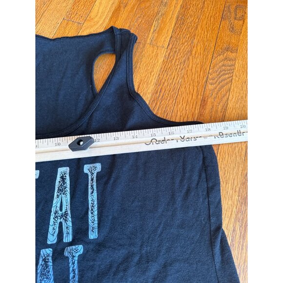 Black Racerback Tank Top With "Sweat Is Fat Crying" Text - Picture 4 of 4